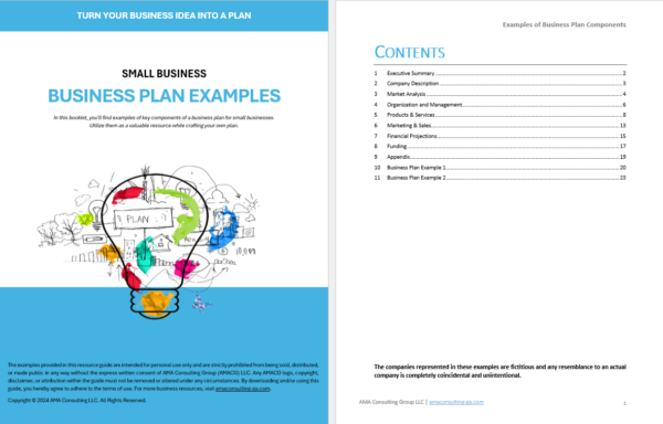 Examples of Business Plan Components for Small Businesses - Image 2